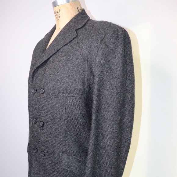 Vintage Connock and Lockie Bespoke Grey Donegal Tweed Double Breasted Jacket - Picture 7 of 15